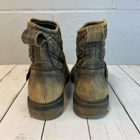 Lucky Brand Quilted Nordic Leather Engineer Bootie Women's Size 7.5 - Picture 3 of 6